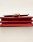 GCCI  Interlocking G 510304 Women's Leather Shoulder Bag Red Color