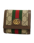 GCCI  Ophidia Bi-fold Wallet Gold Hardware 598662 Women's GG Supreme Wallet