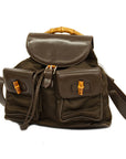 GCCI  Bamboo Rucksack 003 2058 0016 5 Women's Nylon Backpack Brown