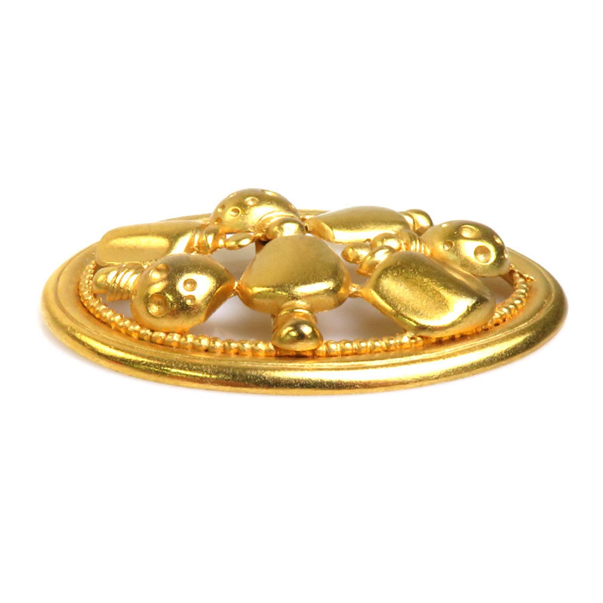 CHRISTIAN D1OR Brooch Metal Gold Ladies