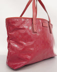 GCCI  GG Imprime 211137 Women's Leather Tote Bag Red Color