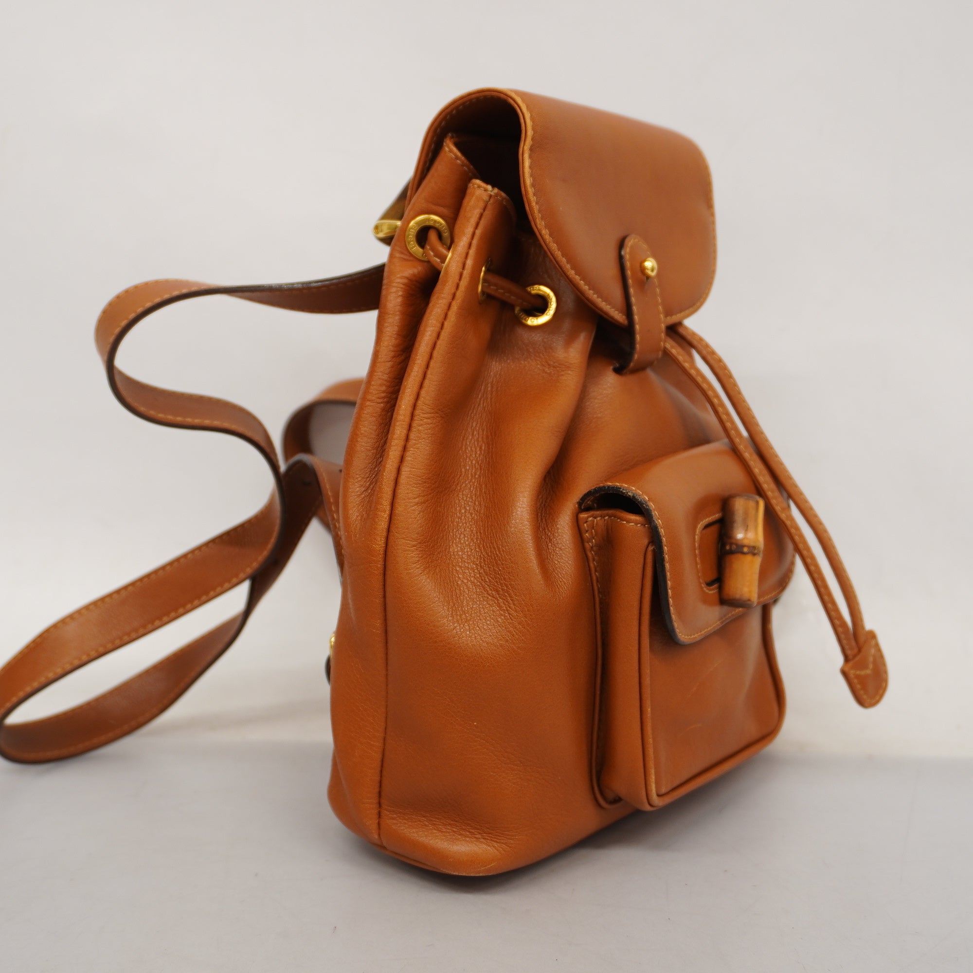 GCCI  Bamboo Rucksack 003 2058 0030 Undefined,Leather Backpack Brown