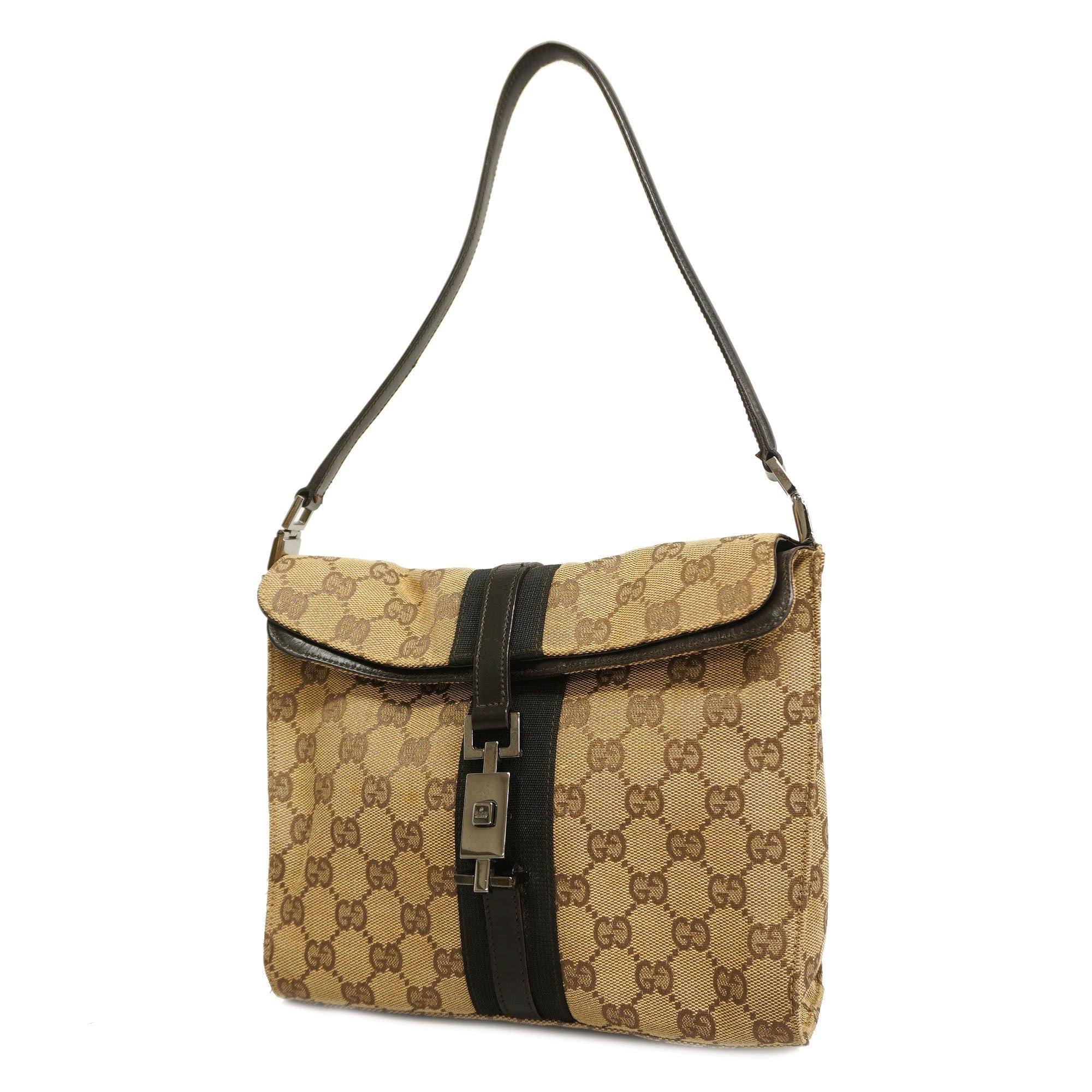 GCCI  Jackie Shoulder Bag 001 3734 Women's GG Canvas Beige,Brown