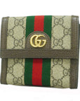GCCI  Ophidia Bi-fold Wallet Gold Metal Fittings 523173 Women's GG Supreme