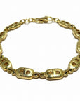 CHRISTIAN D1OR CD Logo Bracelet Gold Metal Brand Accessory Women's