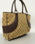 GCCI  GG Canvas 113011 Women's Tote Bag Beige,Brown