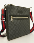GCCI  474137 Men's PVC,Leather Shoulder Bag Black
