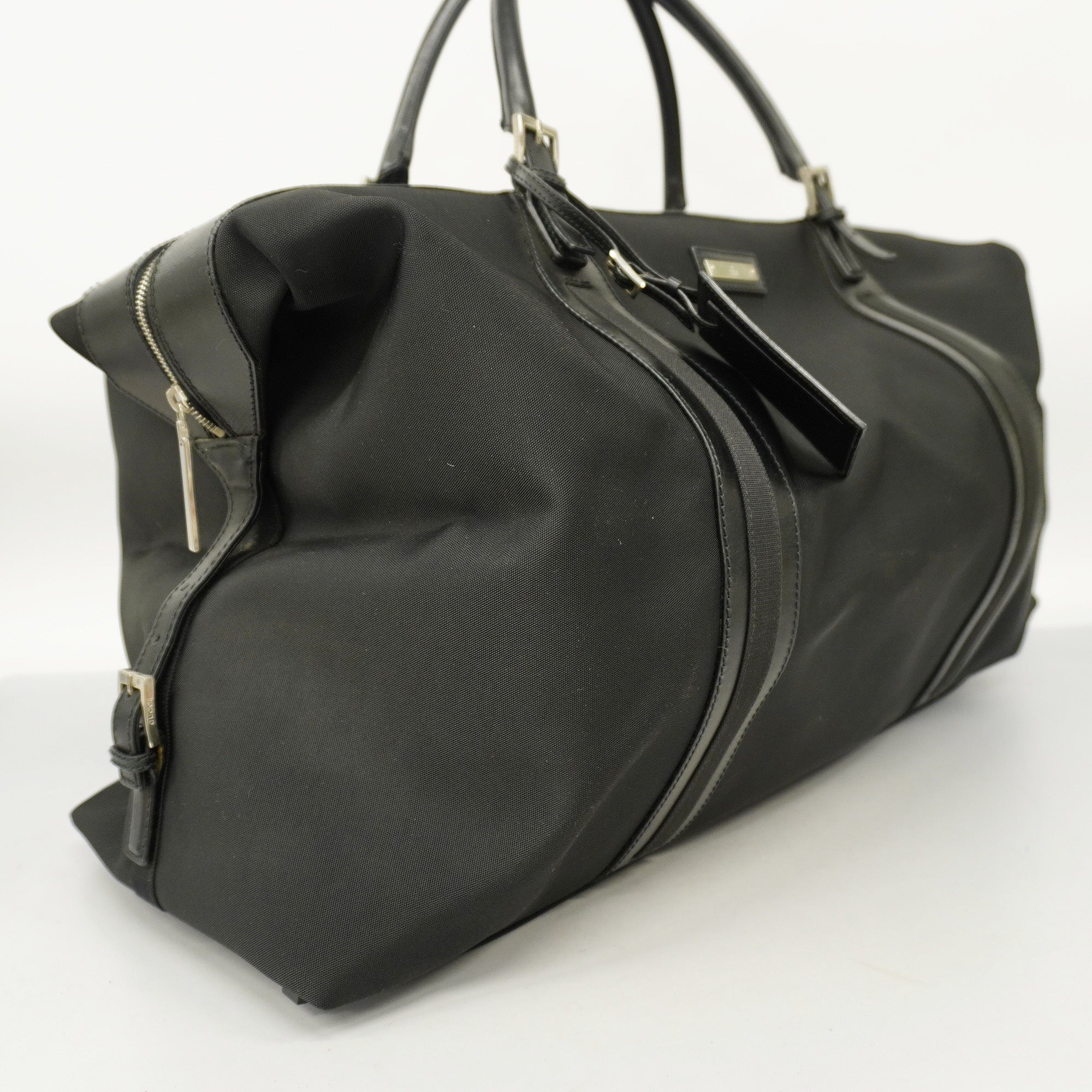 GCCI  Boston Bag 201847 Men,Women,Unisex Leather,Nylon Boston Bag Black