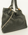 GCCI  Bamboo Tote Bag 232942 Women's Leather Tote Bag Black