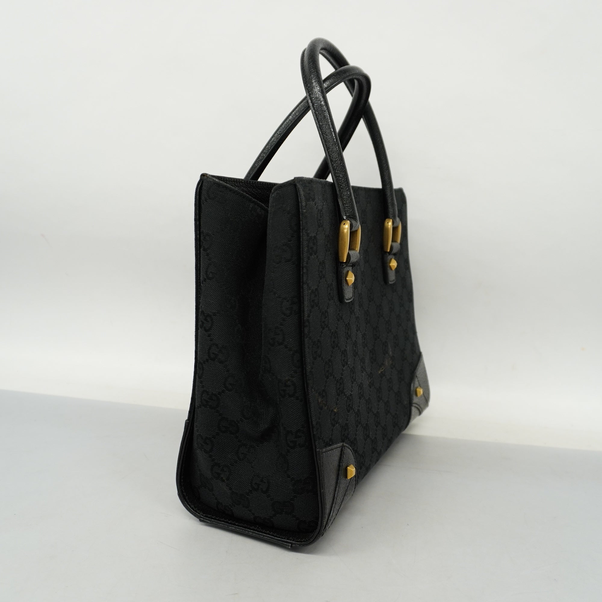 GCCI  GG Canvas Handbag 120895 Women's Black