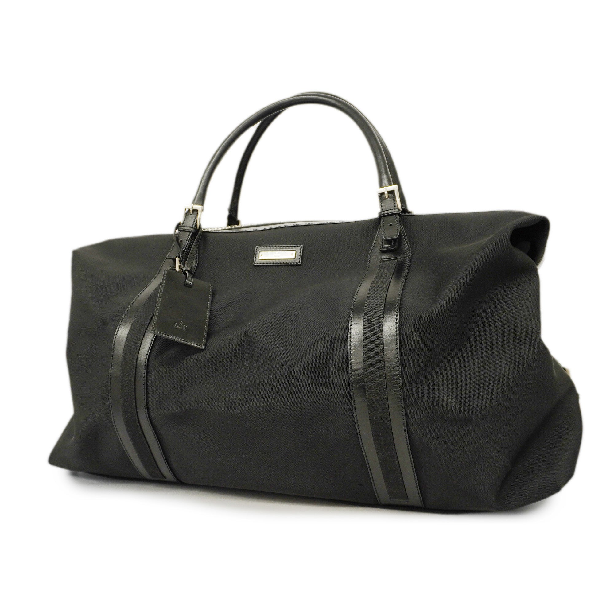 GCCI  Boston Bag 201847 Men,Women,Unisex Leather,Nylon Boston Bag Black