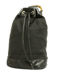 GCCI  Bamboo Shoulder Bag Nylon/enamel 003 2113 0036 Shoulder Bag Black