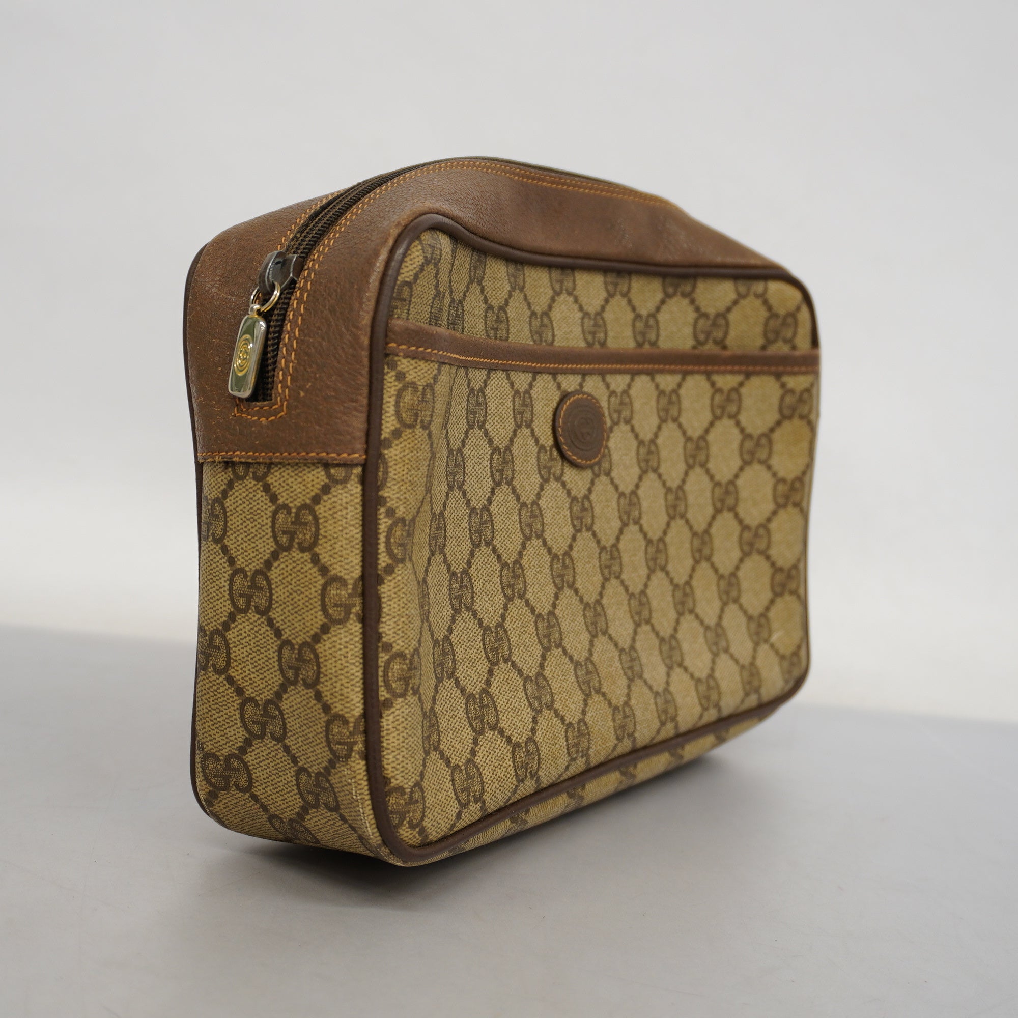 GCCI  Clutch Bag 89.01.044 Women's GG Supreme Clutch Bag Beige,Brown