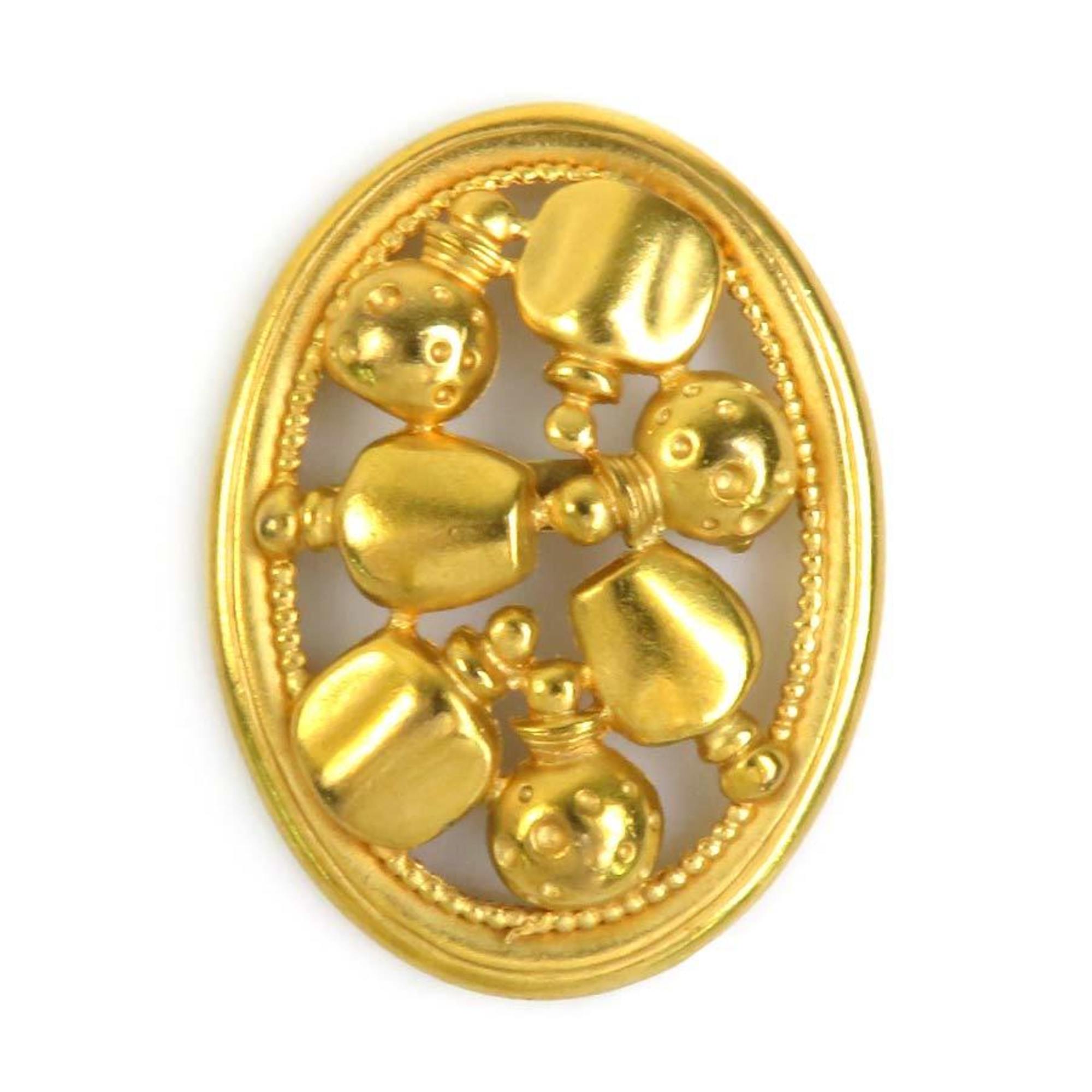 CHRISTIAN D1OR Brooch Metal Gold Ladies