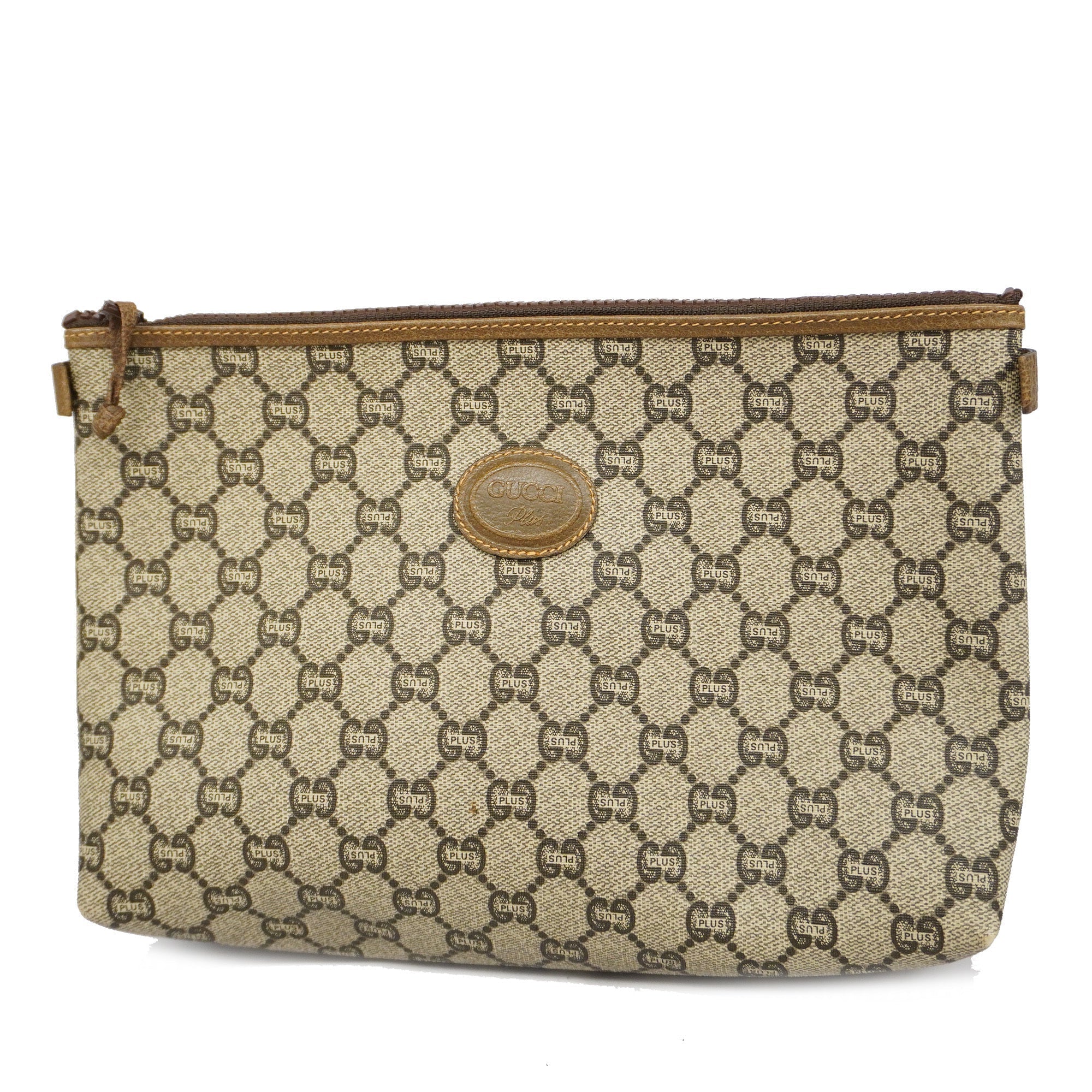 GCCI  Clutch Bag Women's GG Plus Clutch Bag Beige