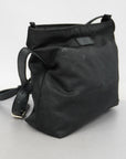 GCCI  GG Nylon 314529 Nylon,Leather Shoulder Bag Black