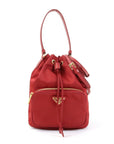 PRD Crossbody Shoulder Bag HandBag Nylon Red Ladies 1BH038