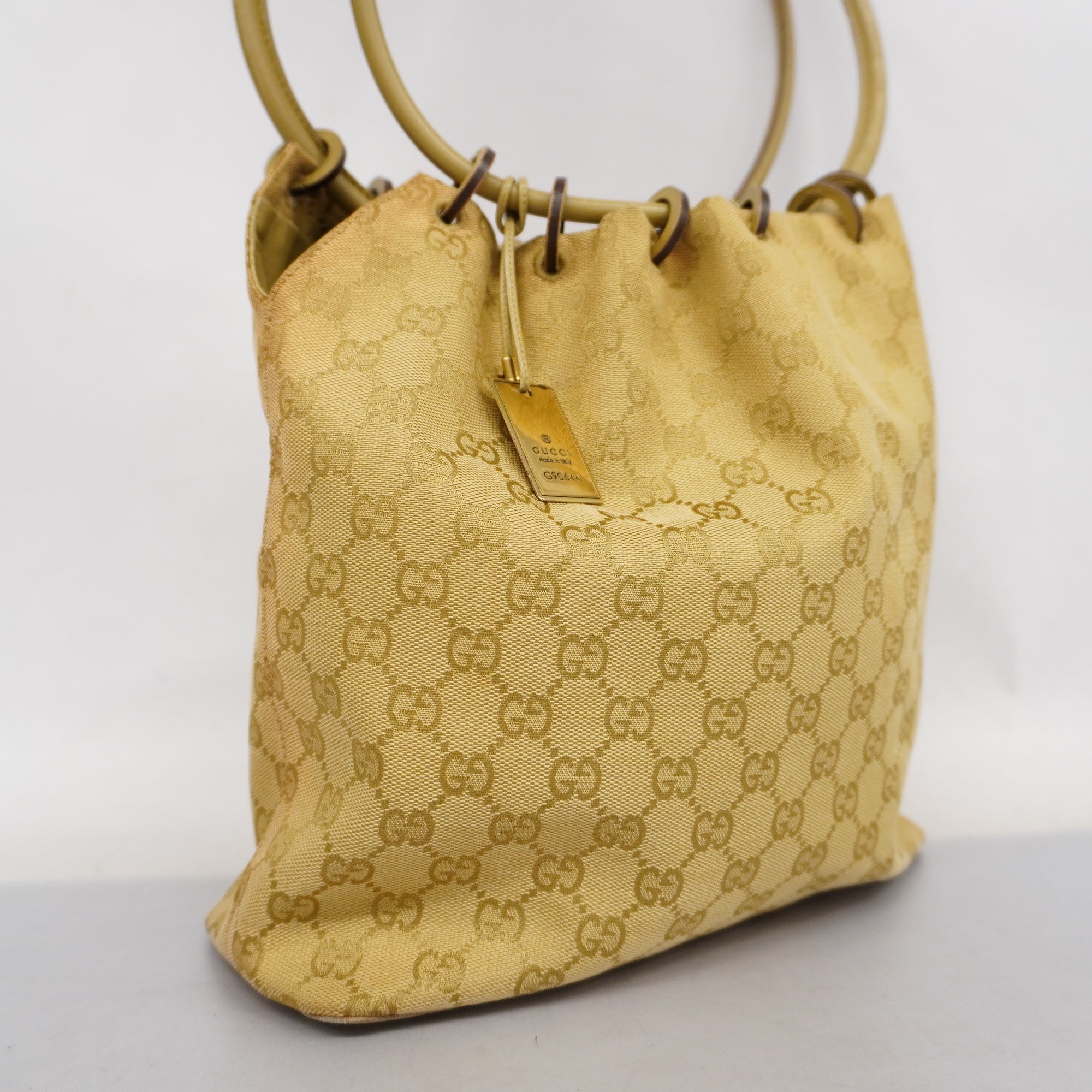 GCCI  90644 Women's GG Canvas Shoulder Bag Beige