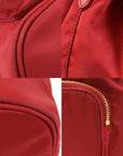 PRD Crossbody Shoulder Bag HandBag Nylon Red Ladies 1BH038