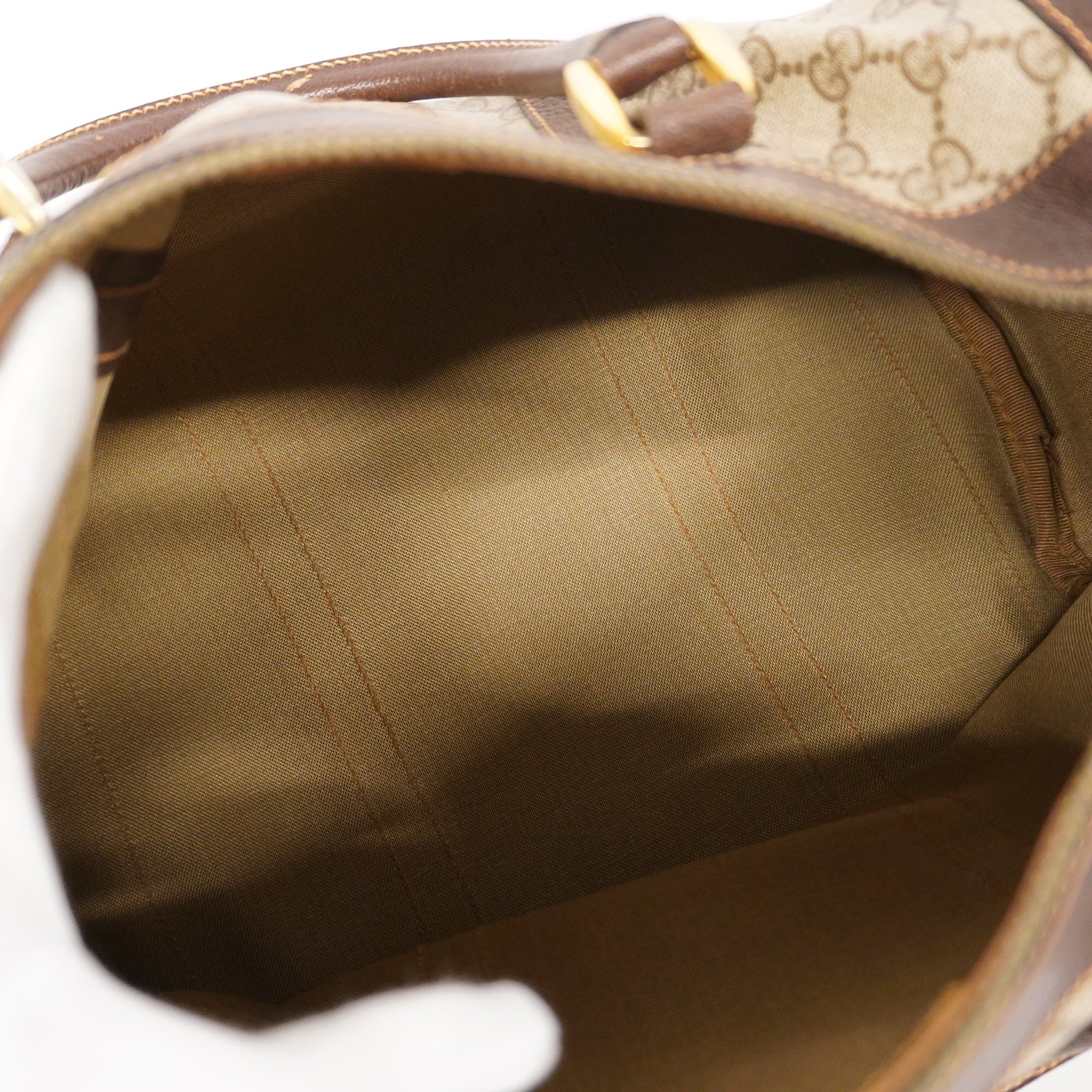 GCCI  GG Supreme GG Supreme 98 002 468 Women's PVC,Leather Handbag Beige