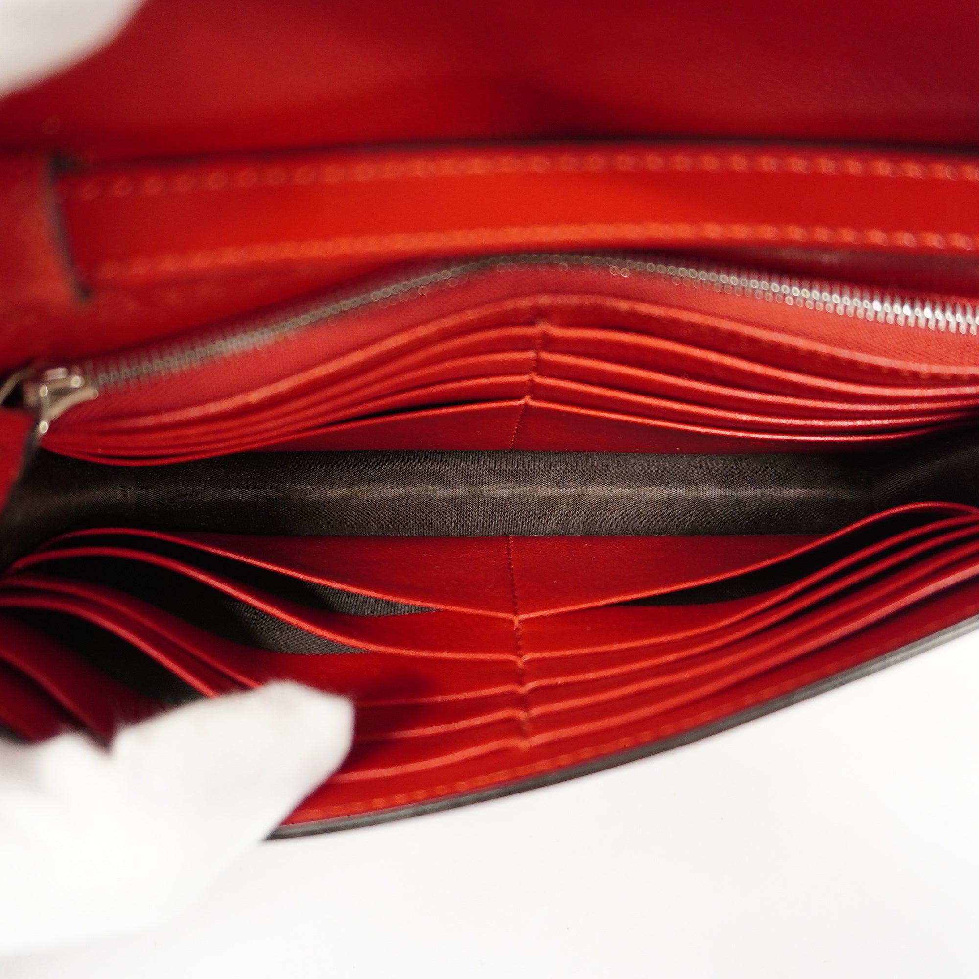 GCCI  Interlocking G 510304 Women's Leather Shoulder Bag Red Color