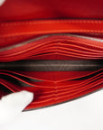 GCCI  Interlocking G 510304 Women's Leather Shoulder Bag Red Color