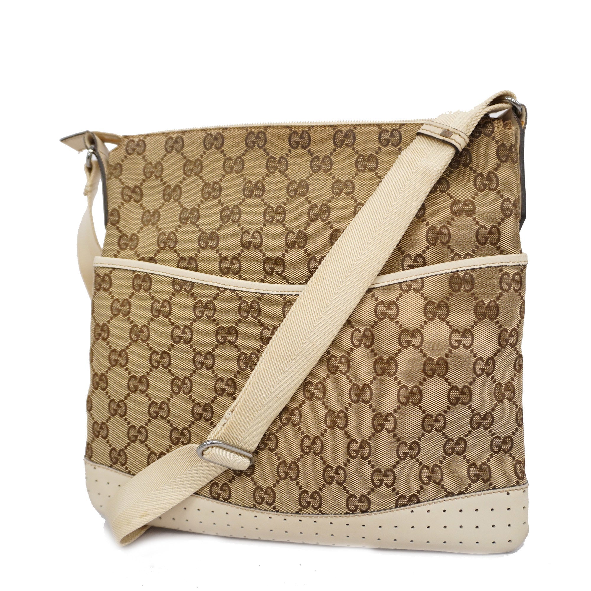 GCCI  GG Canvas Shoulder Bag 145857 Women's Shoulder Bag Beige,Ivory