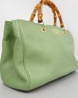 GCCI  Bamboo 2way Bag 323660 Leather Handbag,Shoulder Bag Light Green