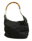 GCCI  Bamboo Shoulder Bag 000 1998 0531 Women's Nylon Shoulder Bag Black