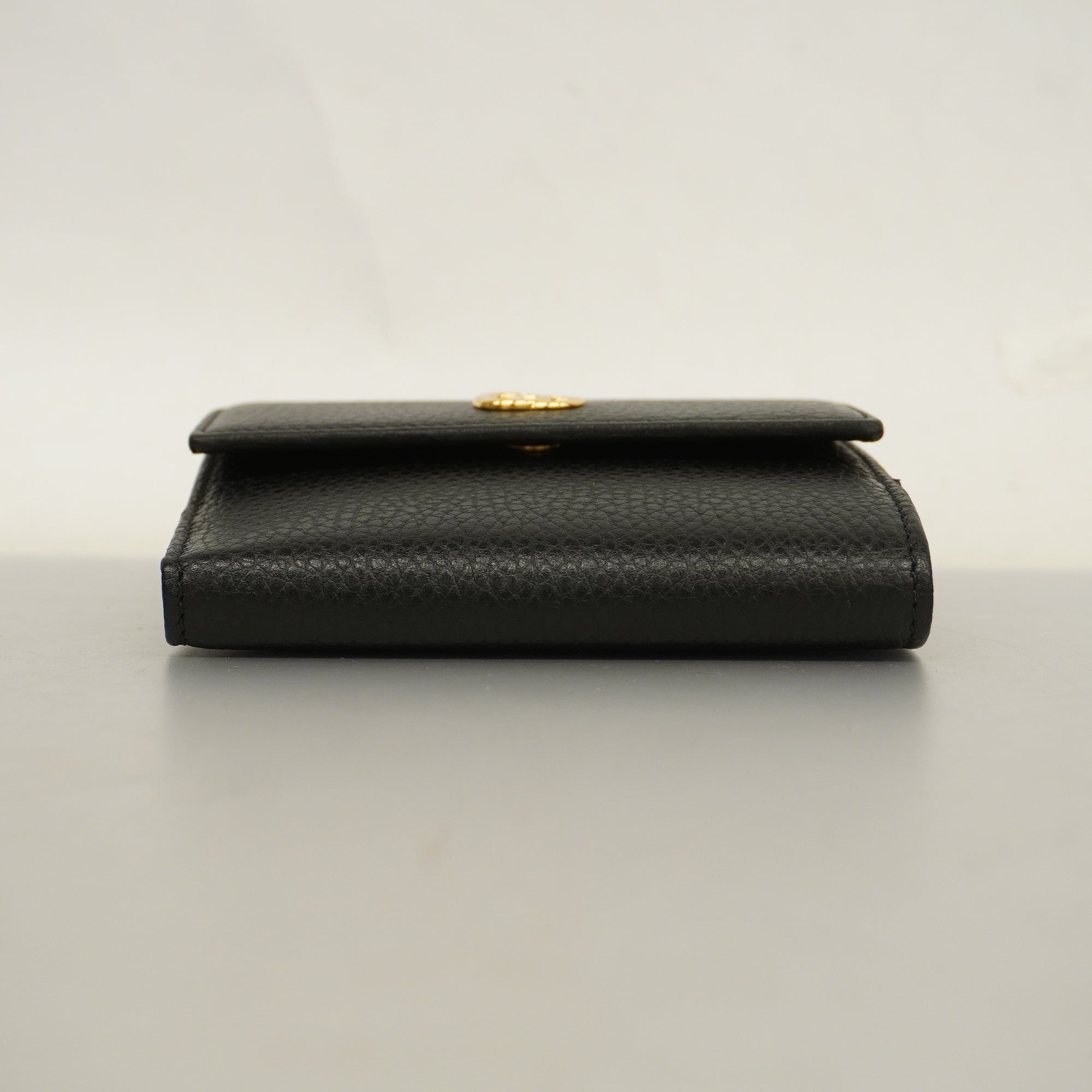 GCCI  GG Marmont Gold Hardware 456122 Women's Leather Wallet Black