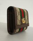GCCI  Ophidia Bi-fold Wallet Gold Hardware 598662 Women's GG Supreme Wallet