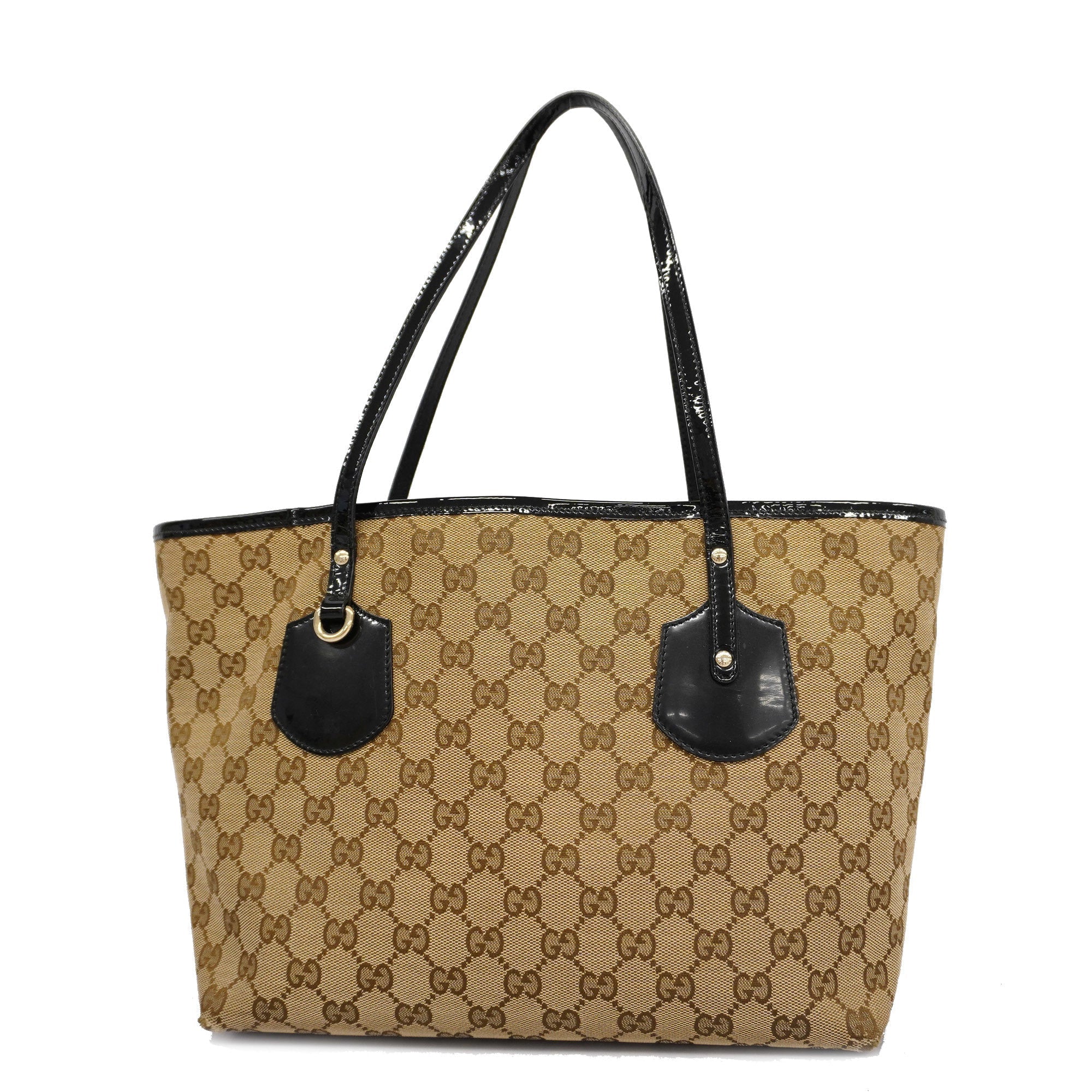 GCCI  GG Canvas Tote Bag 211976 Women's Canvas Tote Bag Beige,Black