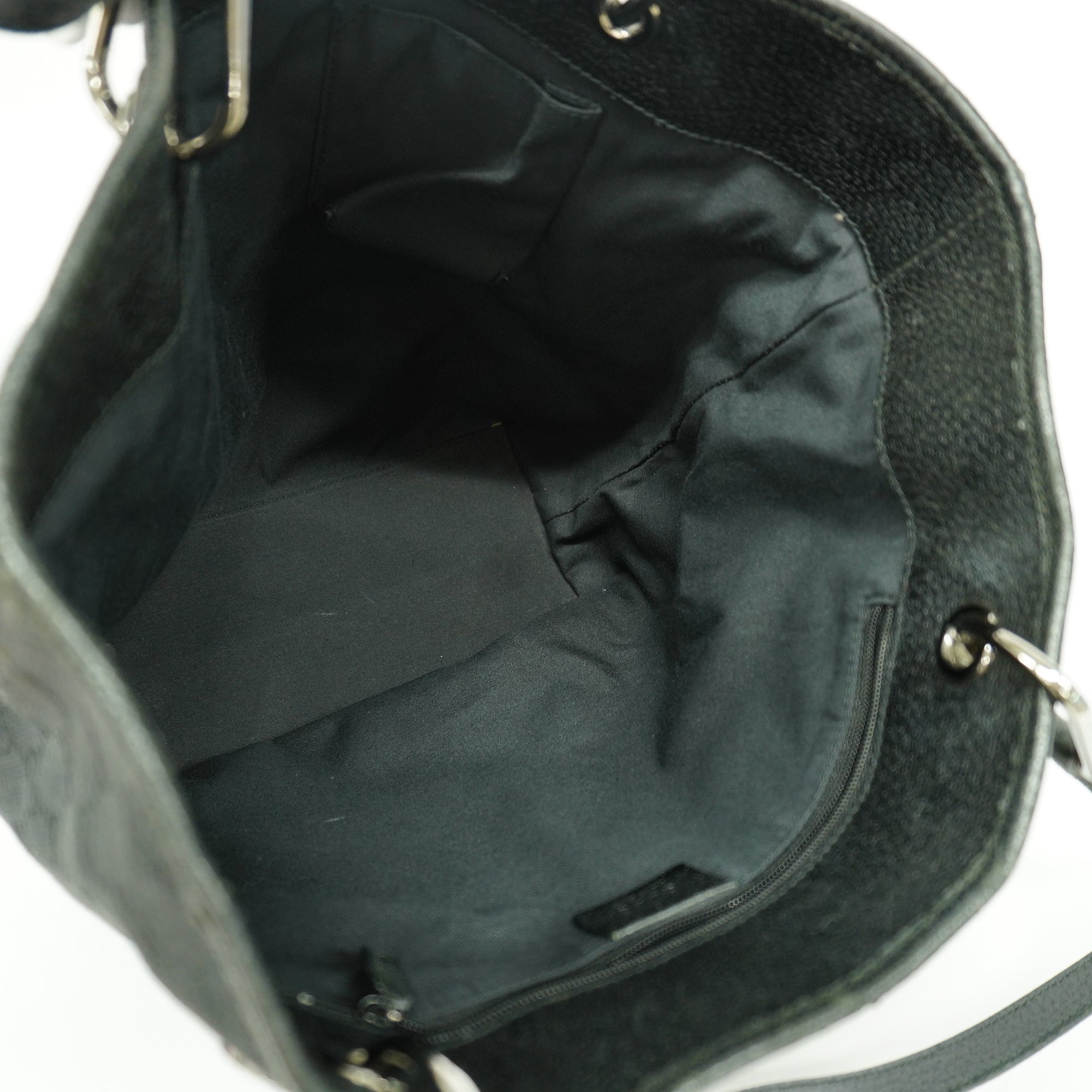 GCCI  GG Canvas120836 Women's Leather Handbag,Tote Bag Black