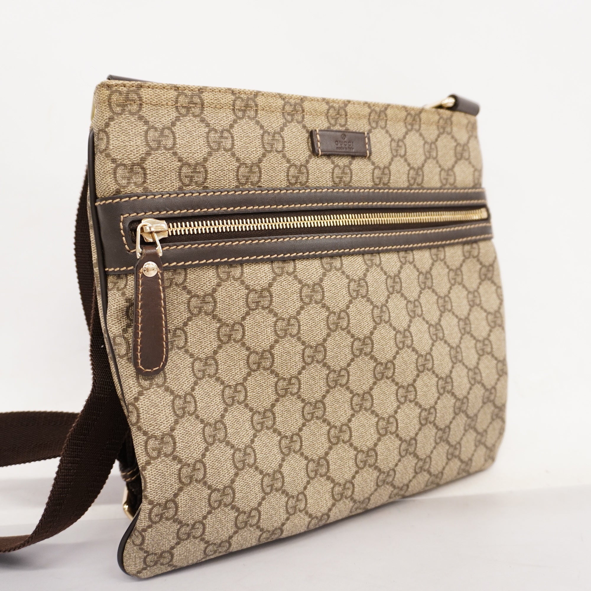 GCCI  GG Supreme 295257 Women's Shoulder Bag Beige,Brown