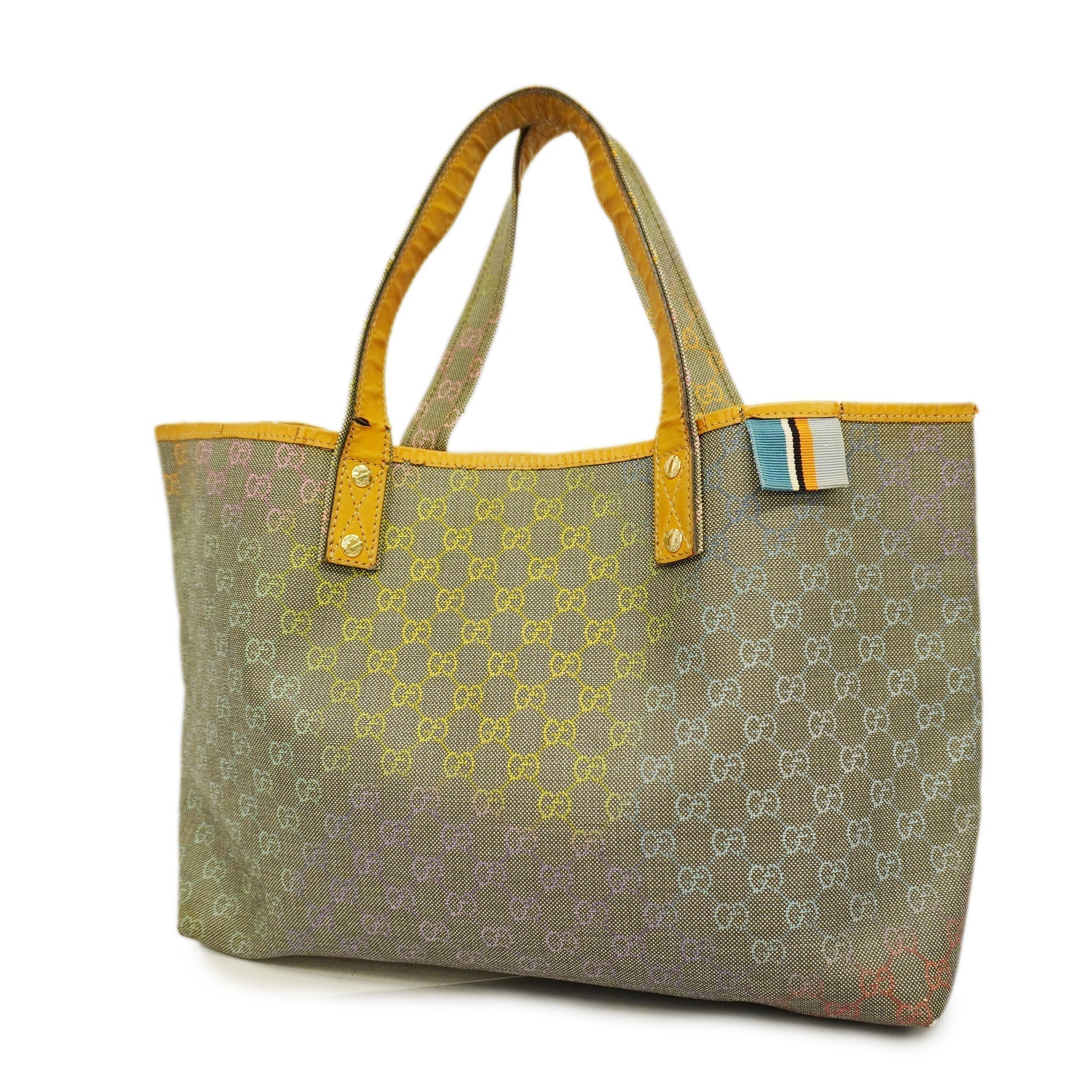 GCCI  211134 Women's GG Supreme,Leather Tote Bag Beige,Black,Multi-color