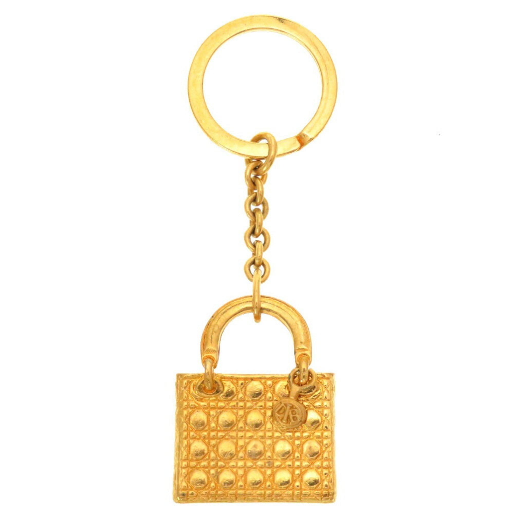 CHRISTIAN D1OR Canage Lady Gold Keychain Charm