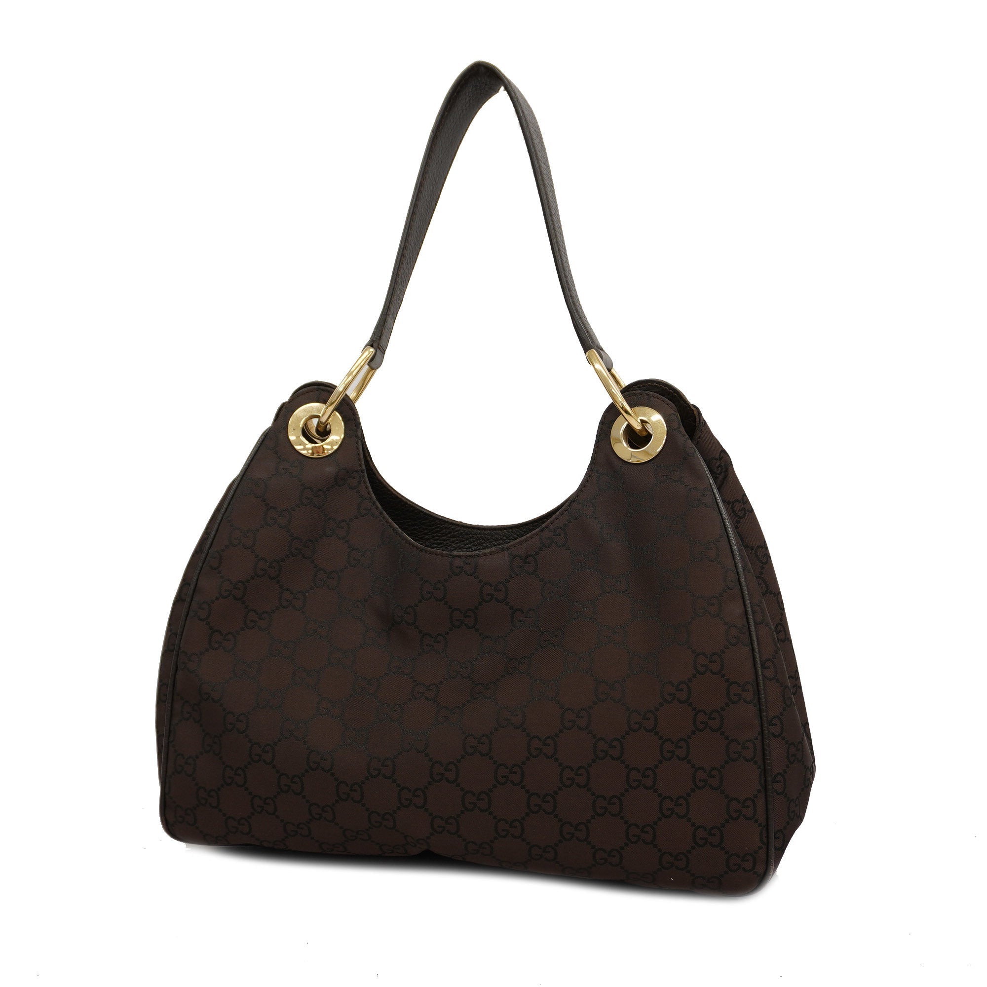 GCCI  257265 Women's Nylon Shoulder Bag Brown