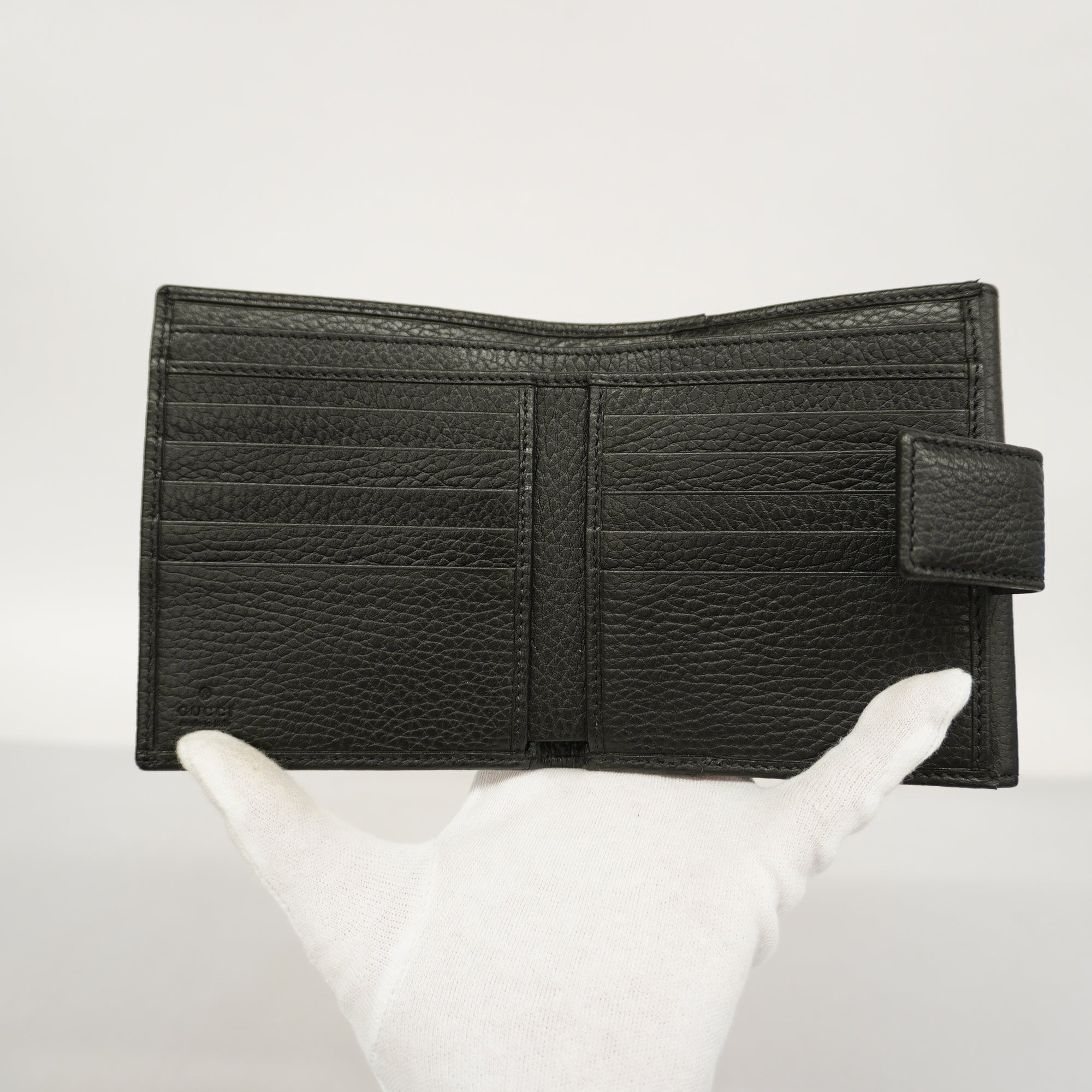 GCCI  GG Marmont Gold Hardware 456122 Women's Leather Wallet Black