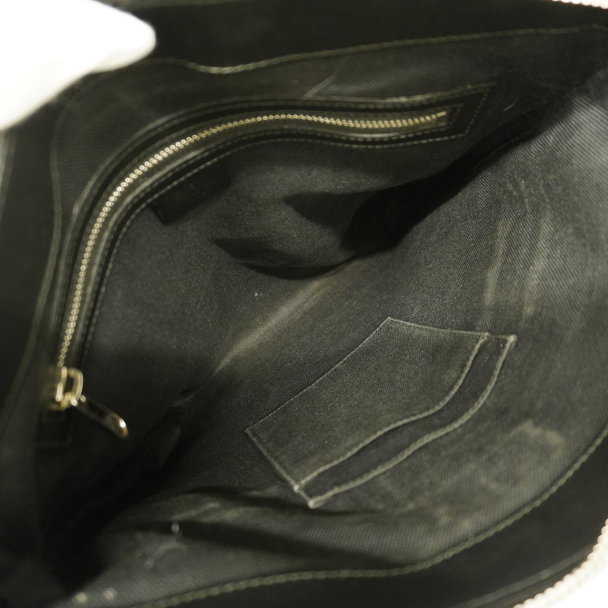 GCCI  474137 Men's PVC,Leather Shoulder Bag Black