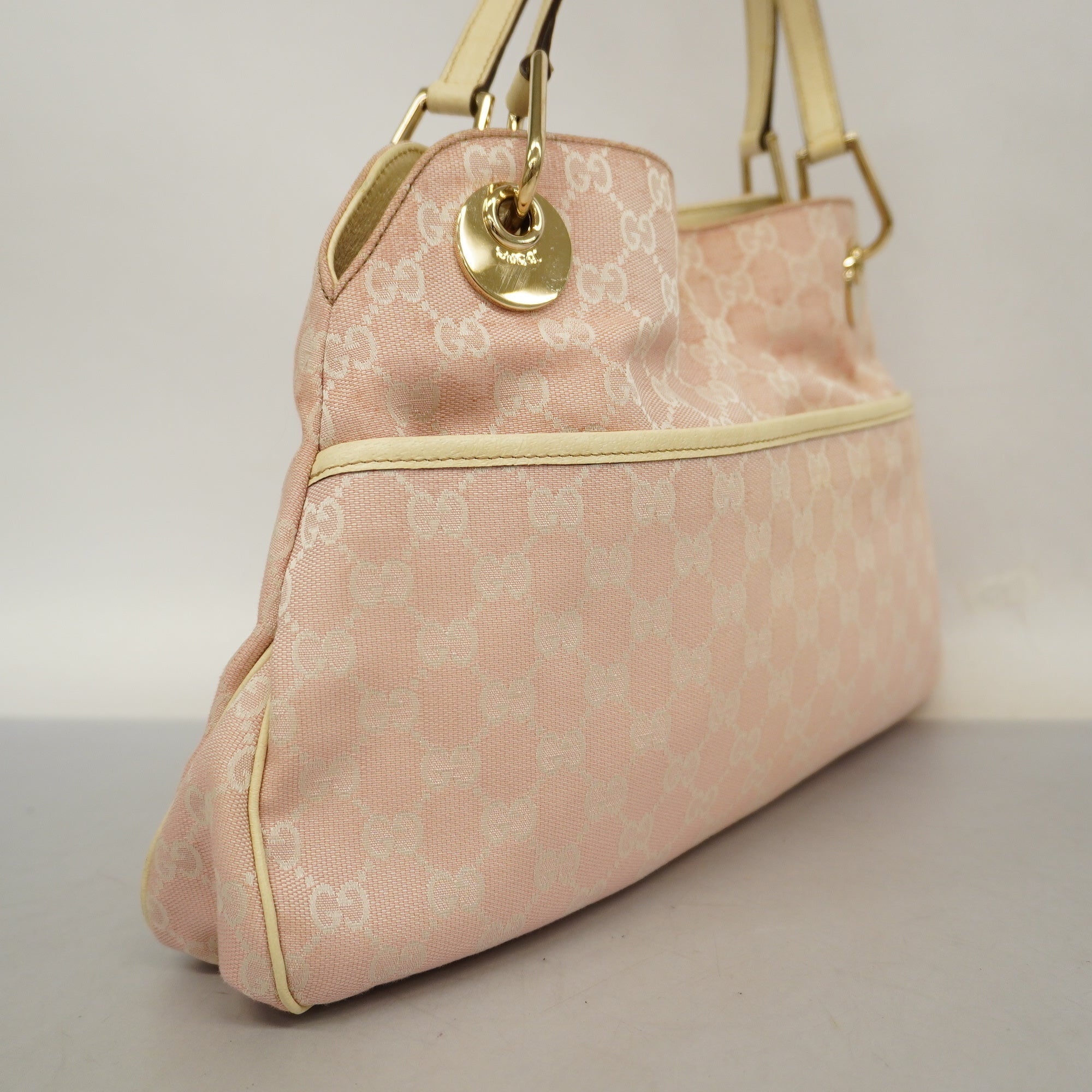 GCCI  GG Canvas Handbag 121023 Women's Handbag Ivory,Pink