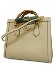 GCCI  Bamboo Diana 660195 Women's Leather Handbag,Shoulder Bag Grayish