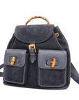 GCCI  Bamboo Rucksack 003 2058 0016 Women's Leather,Suede Backpack Navy