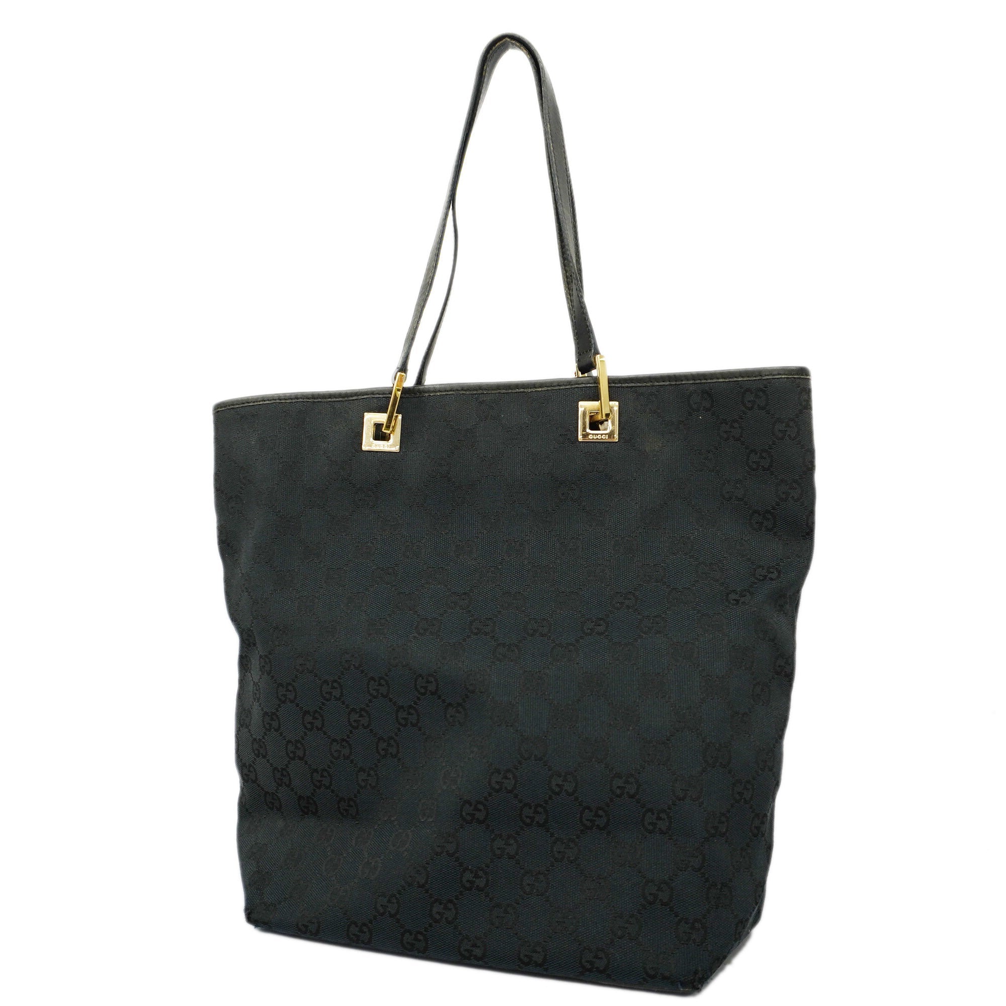 GCCI  GG Canvas 002 1098 Women's Tote Bag Black