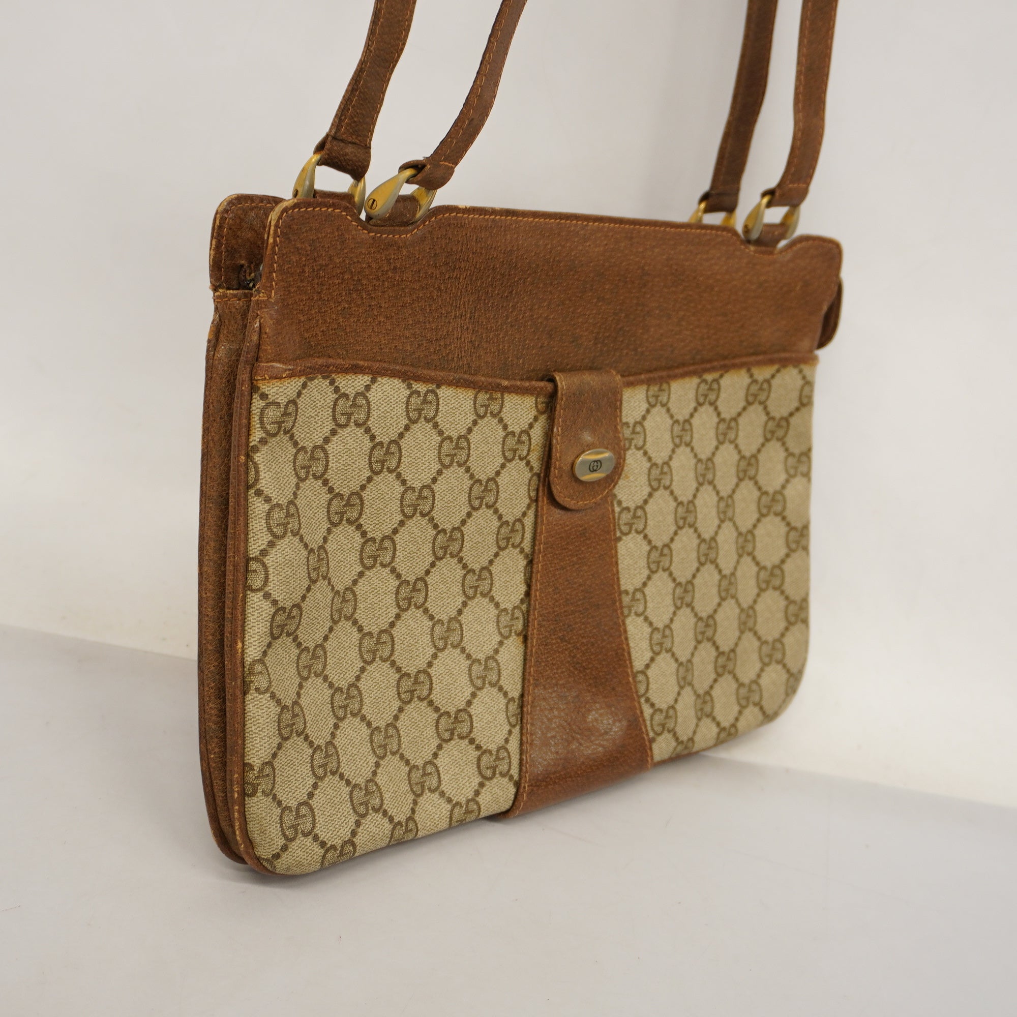 GCCI  Handbag 67 02 021 Women's GG Supreme Beige,Brown