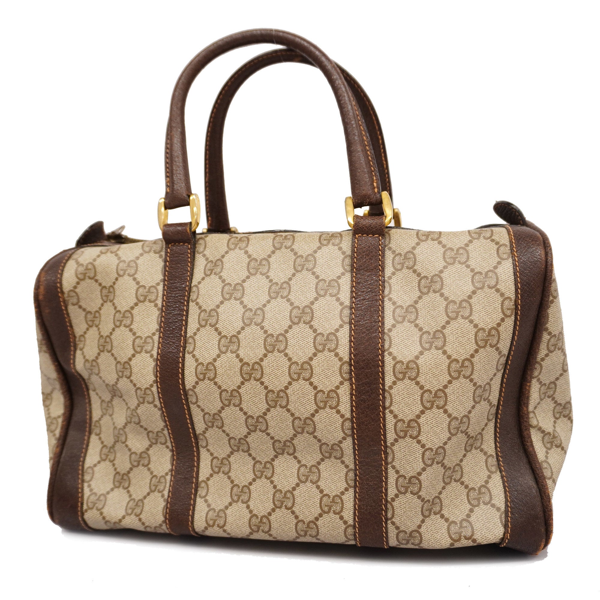 GCCI  GG Supreme GG Supreme 98 002 468 Women's PVC,Leather Handbag Beige