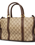 GCCI  GG Supreme GG Supreme 98 002 468 Women's PVC,Leather Handbag Beige