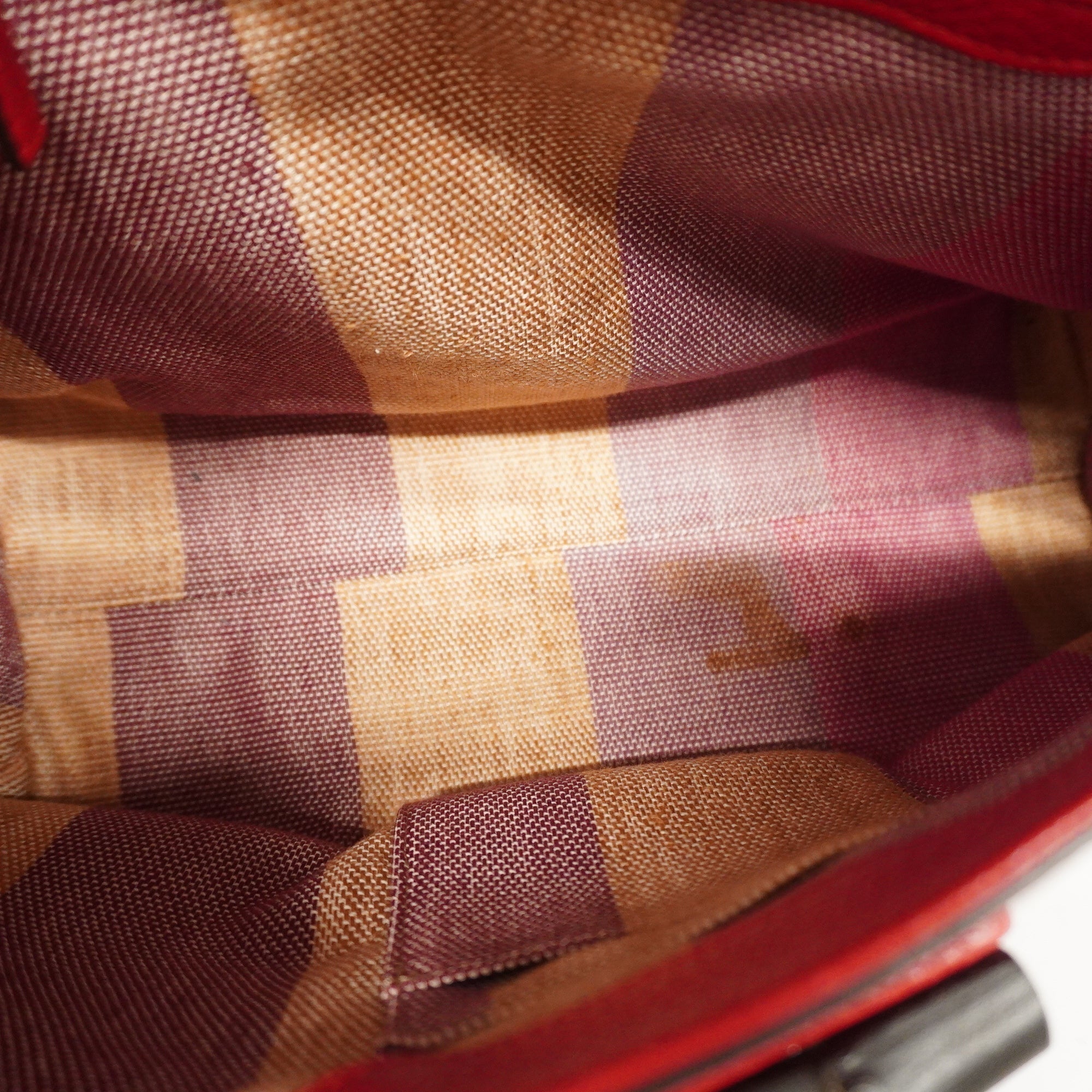 GCCI  Bamboo 2way Bag 392013 Women's Leather Handbag,Shoulder Bag Red Color