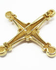 Christian D1OR Brooch Gold Fake Pearl