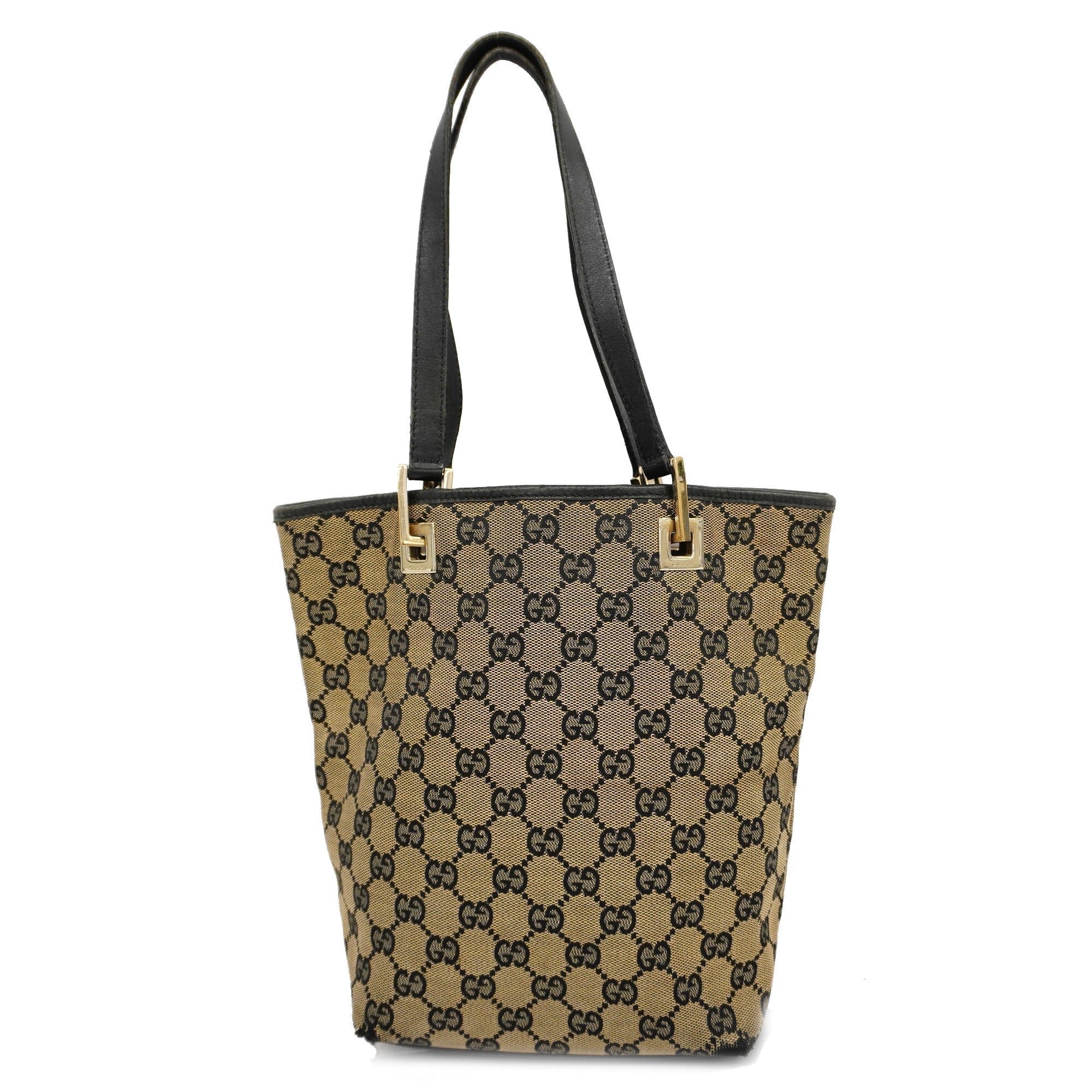 GCCI  GG Canvas Tote Bag 002 1099 Women's GG Canvas Handbag,Tote Bag Black