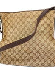 GCCI  GG Canvas Shoulder Bag 113013 Women's Shoulder Bag Beige,Dark Brown